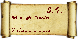 Sebestyén István névjegykártya