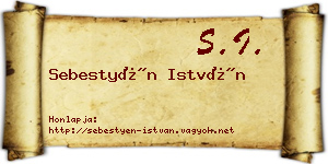 Sebestyén István névjegykártya