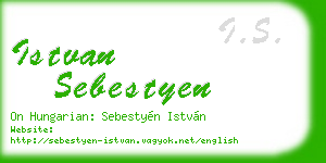 istvan sebestyen business card