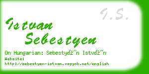istvan sebestyen business card